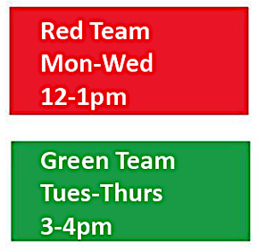 This photo depicts the most accessible example for color-coding. It shows a red and green box with descriptors that are of the specific colors, along with clear contrasting text that is easy to read.