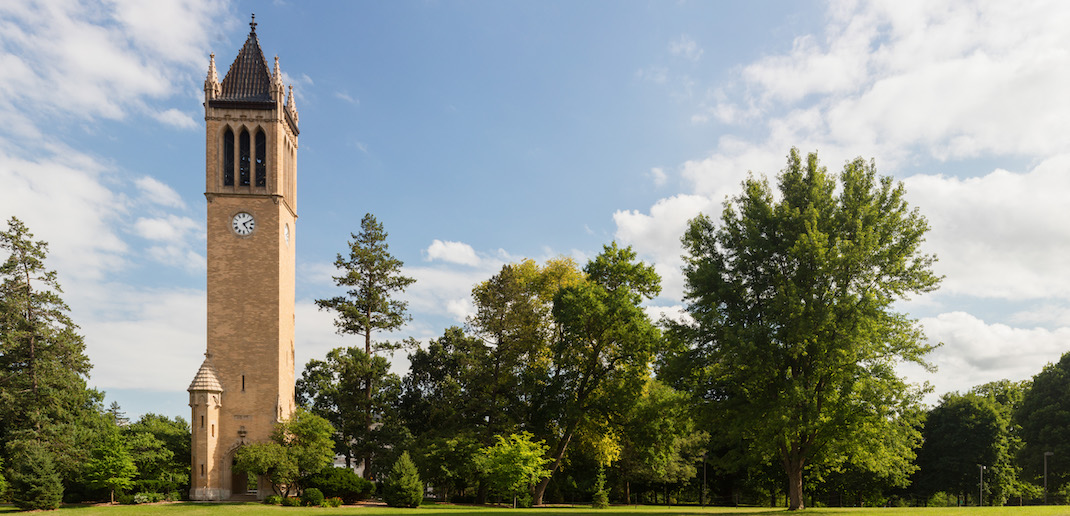 the Campanile on Iowa State University's Central Campus