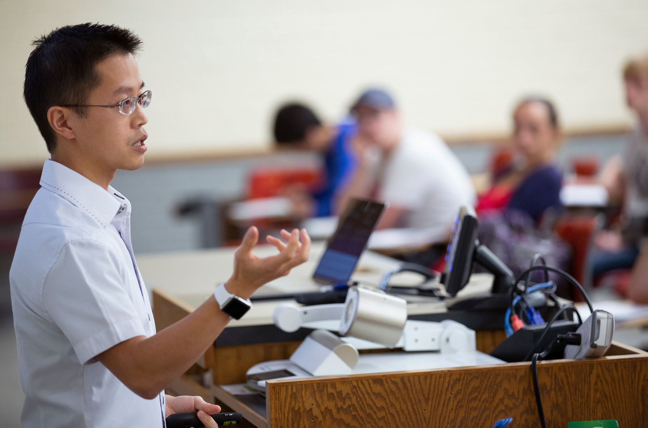 Jason Chan teaching a lecture course