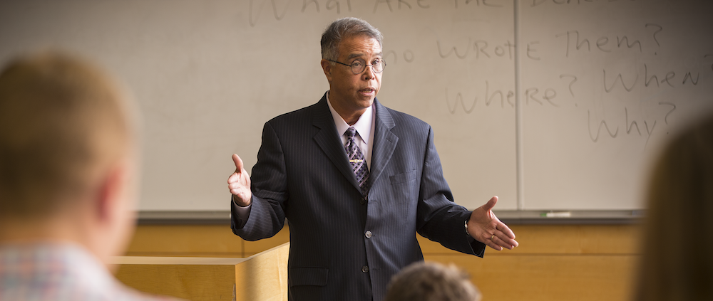 Faculty member teaching at Iowa State in the traditional classroom
