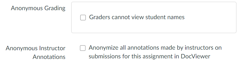 Enable Anonymous Grading and Instructor Annotations in Canvas
