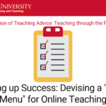 Serving up success: Devising a “class menu” for online teaching, Cason Murphy