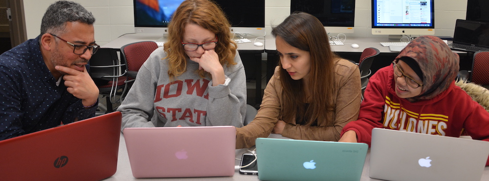 Photo of Students using educational technology in the English language classroom by Iowa State University licensed under CC BY 4.0