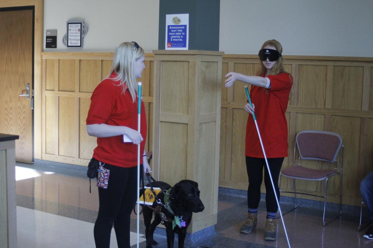 Students work together during Disability Awareness Week